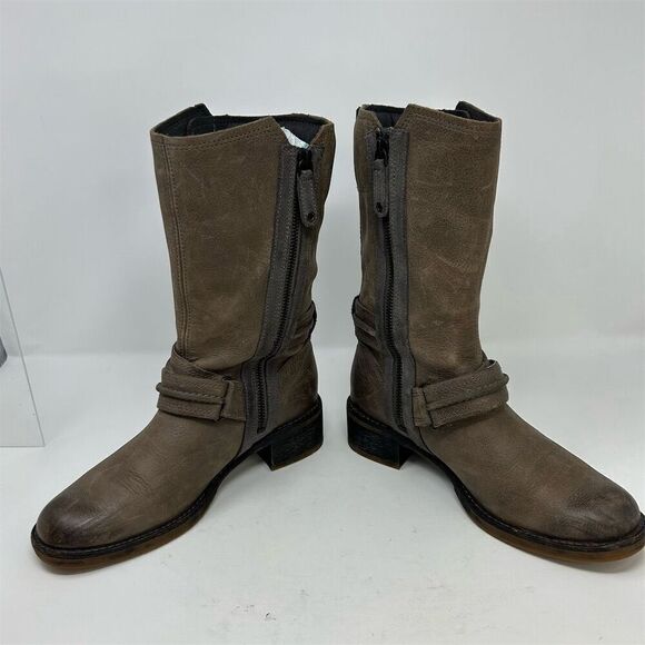 Timberland Whittemore Women's Brown Gray Leather Mid Calf Boots Size 6.5 - Picture 6 of 15